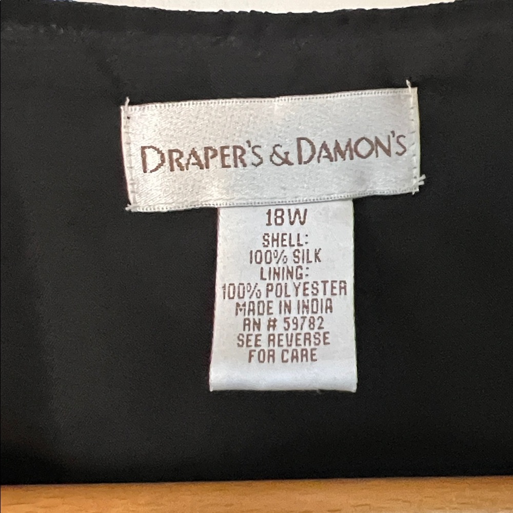 Draper’s & Damon’s Black Sheer Lined Jacket with Matching Camisole - Size 18W - Picture 2 of 9